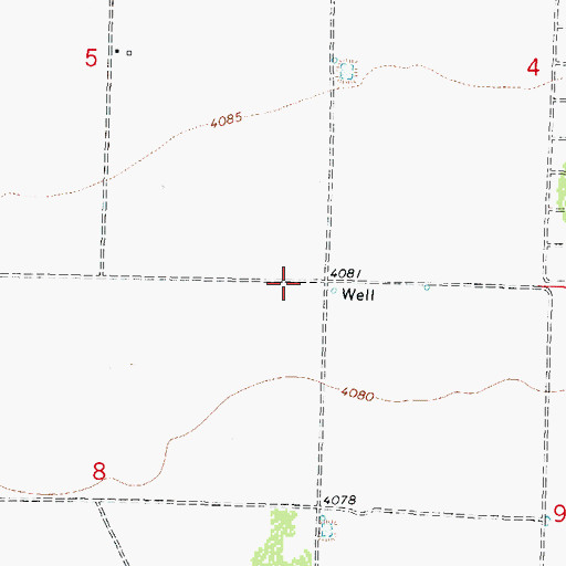 Topographic Map of 10274 Water Well, NM