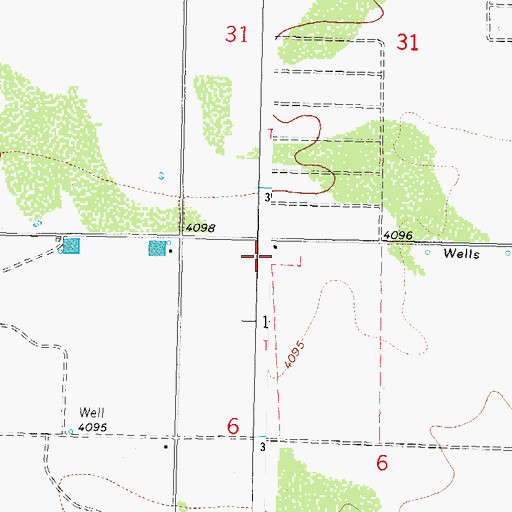 Topographic Map of 01407 Water Well, NM