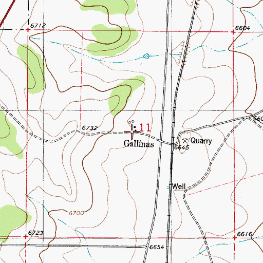 Topographic Map of Gallinas Weather Station, NM