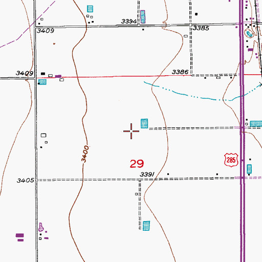 Topographic Map of 06100 Water Well, NM