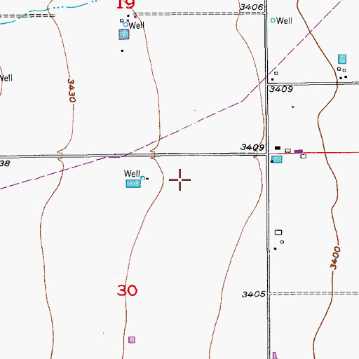 Topographic Map of 06105 Water Well, NM