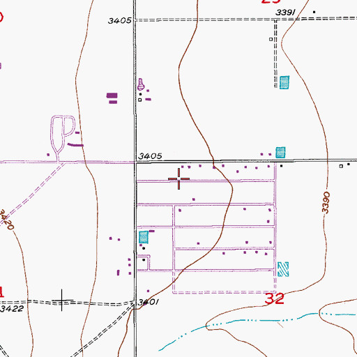 Topographic Map of 71076 Water Well, NM