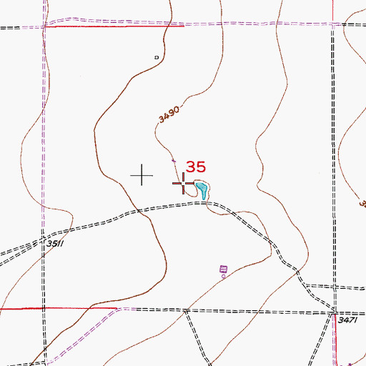 Topographic Map of 71066 Water Well, NM