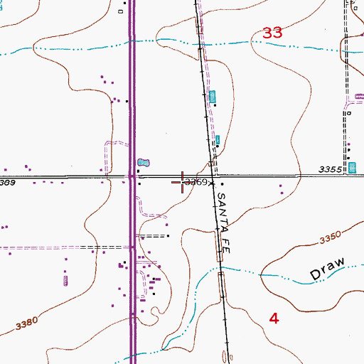 Topographic Map of 71035 Water Well, NM