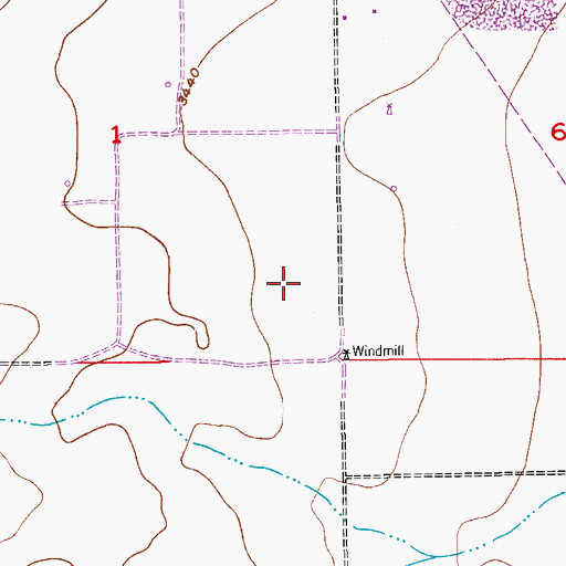 Topographic Map of 10467 Water Well, NM