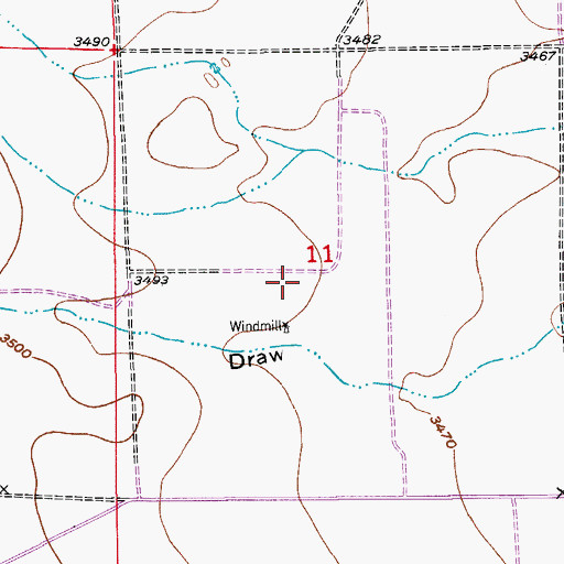 Topographic Map of 10112 Water Well, NM