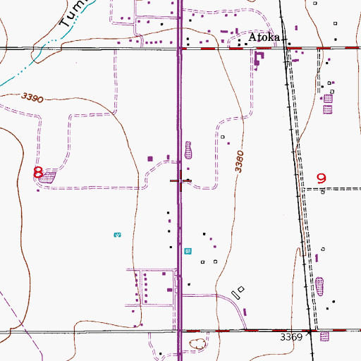 Topographic Map of 10122 Water Well, NM