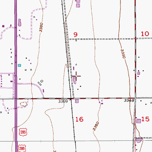 Topographic Map of 71119 Water Well, NM