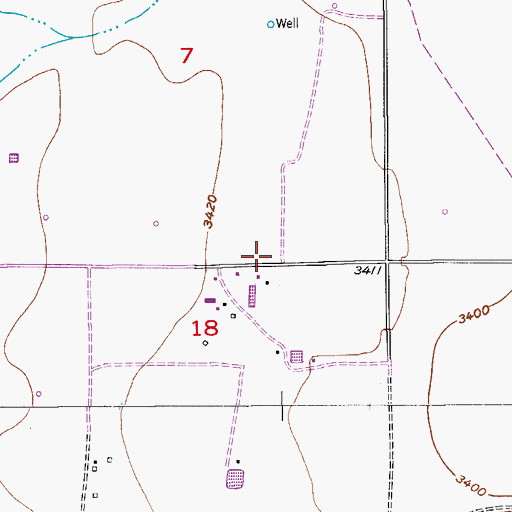 Topographic Map of 71040 Water Well, NM