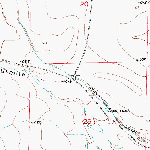 Topographic Map of 10108 Water Well, NM