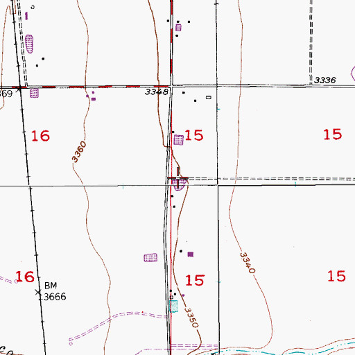Topographic Map of 10128 Water Well, NM
