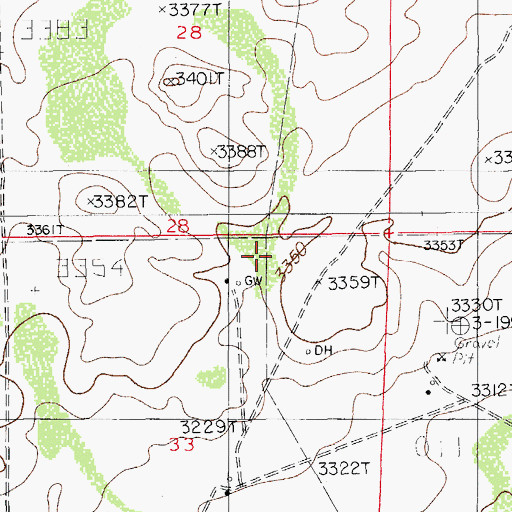 Topographic Map of 12178 Water Well, NM