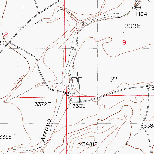 Topographic Map of 20028 Water Well, NM