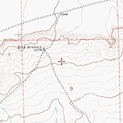 Topographic Map of 10083 Water Well, NM