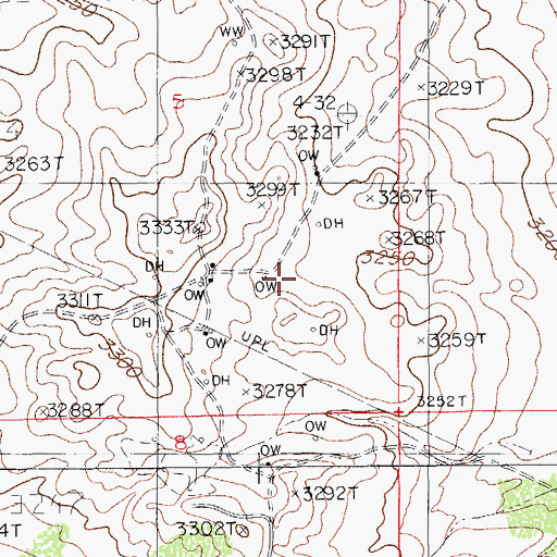 Topographic Map of 00817 Water Well, NM