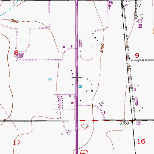 Topographic Map of 71126 Water Well, NM