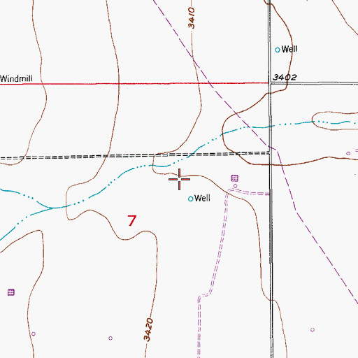 Topographic Map of 05075 Water Well, NM