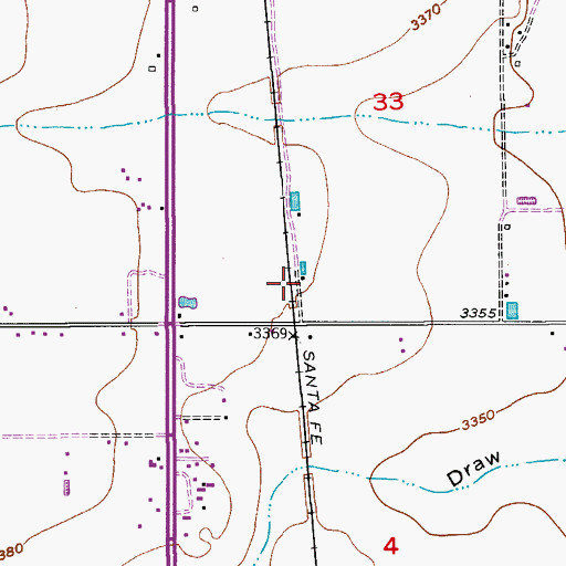 Topographic Map of 06120 Water Well, NM