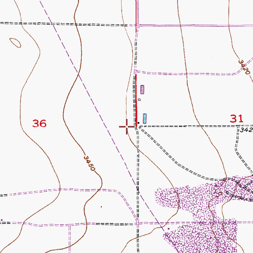 Topographic Map of 10102 Water Well, NM