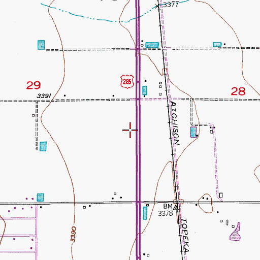 Topographic Map of 10099 Water Well, NM