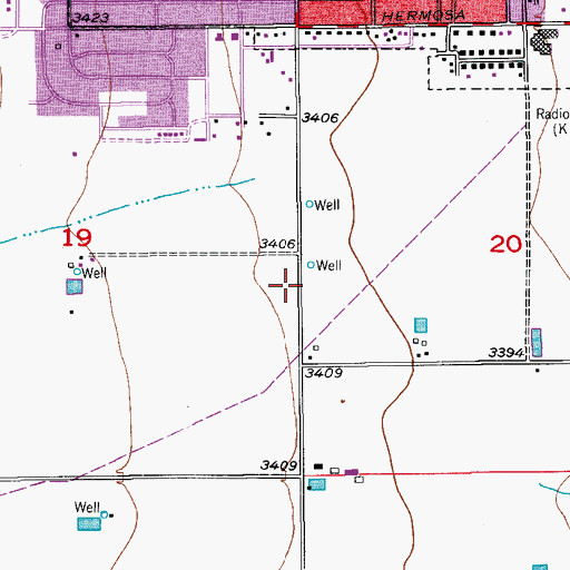 Topographic Map of 10091 Water Well, NM