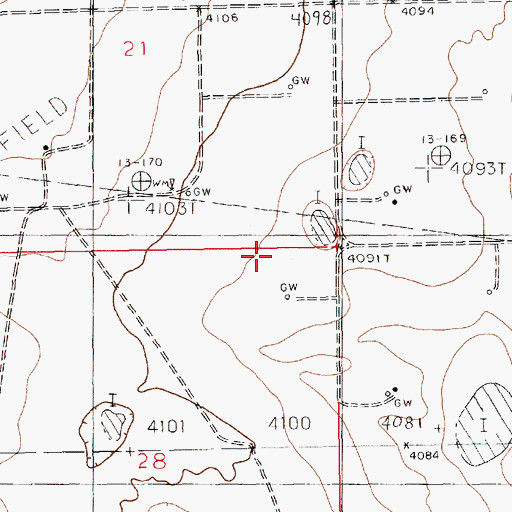Topographic Map of 11102 Water Well, NM