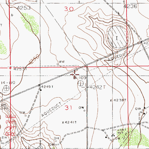 Topographic Map of 11431 Water Well, NM