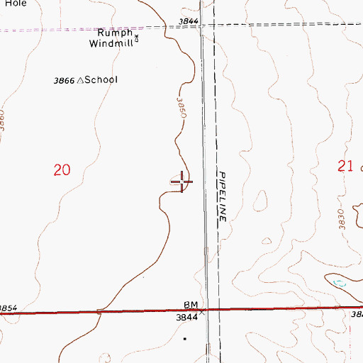 Topographic Map of 13565 Water Well, NM