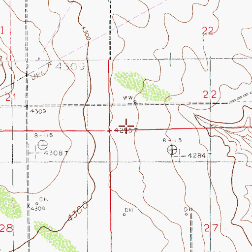 Topographic Map of 12374 Water Well, NM