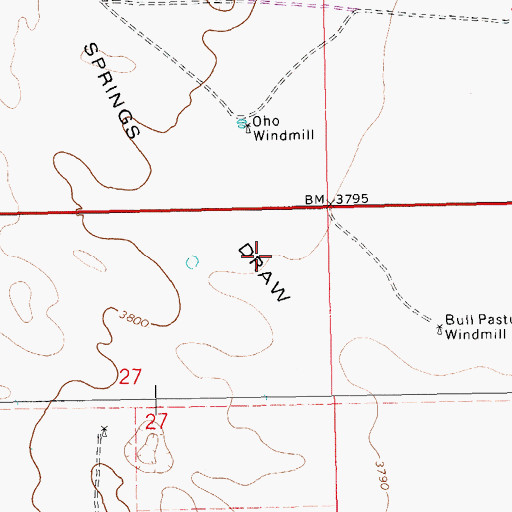 Topographic Map of 10862 Water Well, NM
