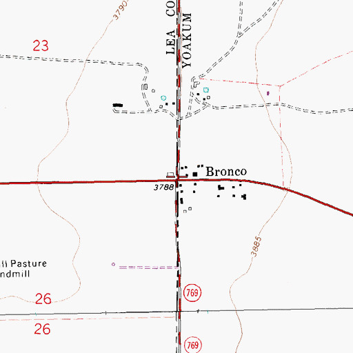 Topographic Map of 10863 Water Well, NM