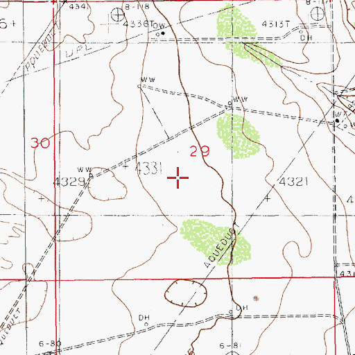 Topographic Map of 13317 Water Well, NM