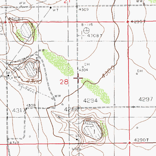 Topographic Map of 12762 Water Well, NM
