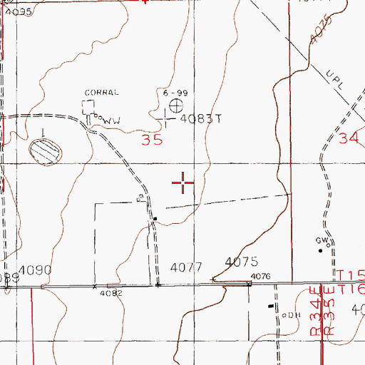 Topographic Map of 12416 Water Well, NM