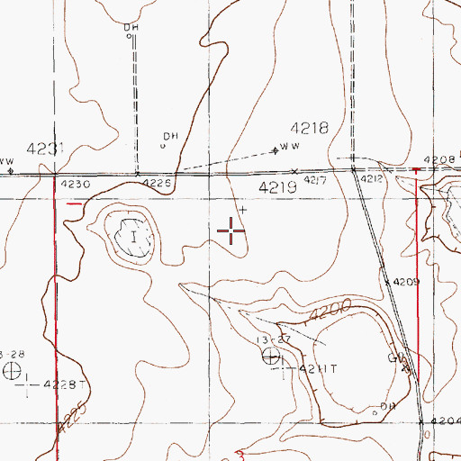 Topographic Map of 13320 Water Well, NM