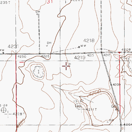 Topographic Map of 12765 Water Well, NM