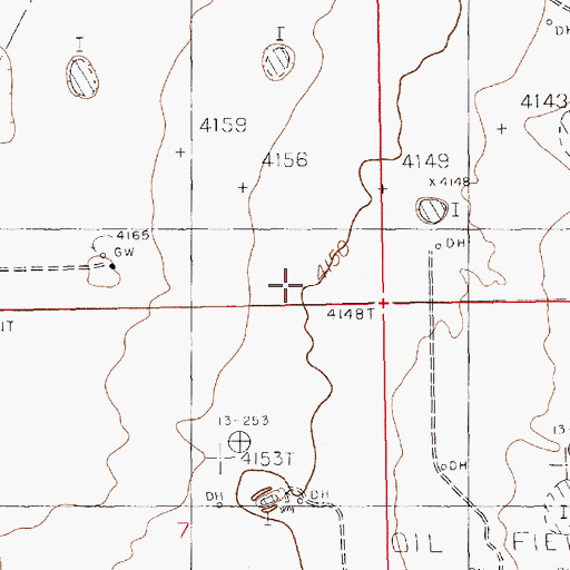 Topographic Map of 13309 Water Well, NM