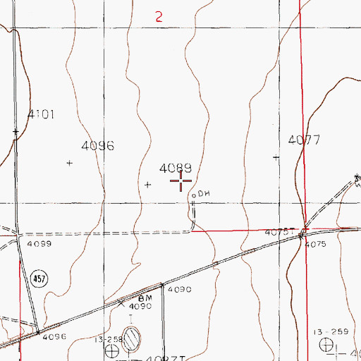 Topographic Map of 13222 Water Well, NM