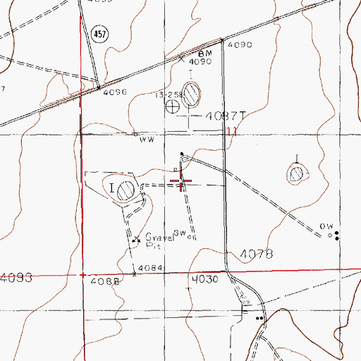 Topographic Map of 11095 Water Well, NM