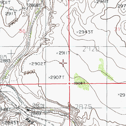 Topographic Map of 08033 Water Well, NM