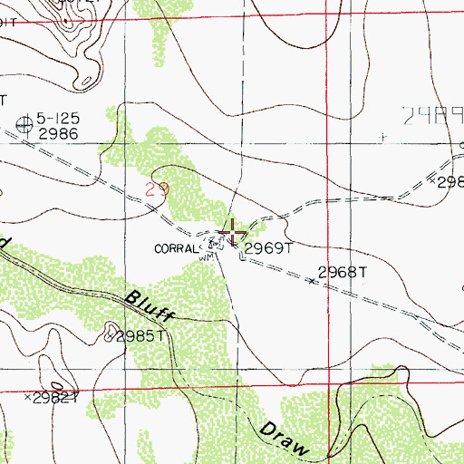 Topographic Map of 20081 Water Well, NM