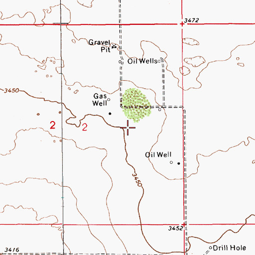 Topographic Map of 10477 Water Well, NM