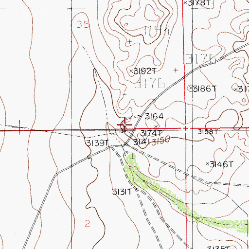 Topographic Map of 20074 Water Well, NM