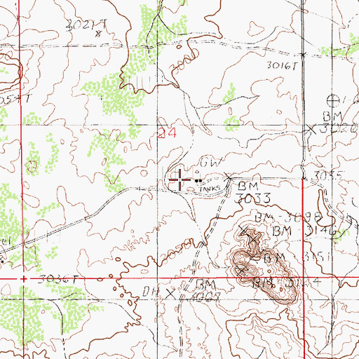 Topographic Map of 08607 Water Well, NM