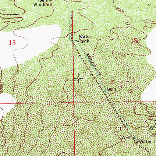 Topographic Map of 11575 Water Well, NM