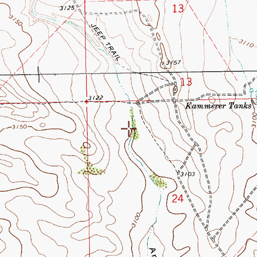 Topographic Map of 11604 Water Well, NM