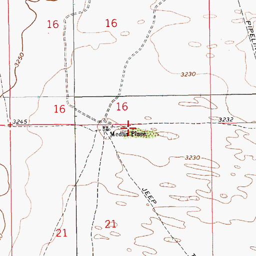 Topographic Map of 13634 Water Well, NM