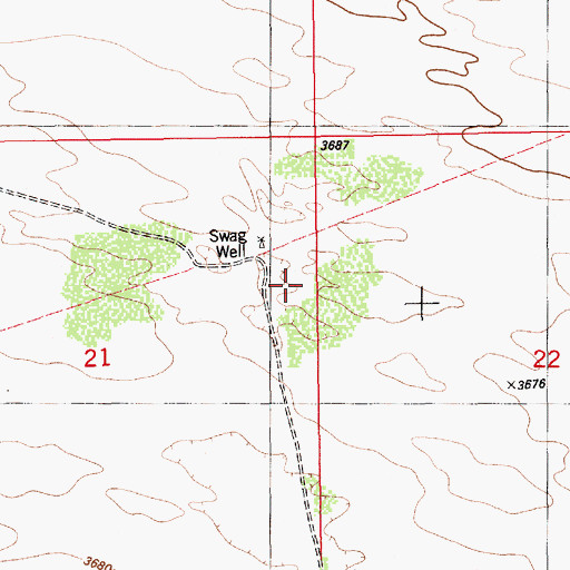 Topographic Map of 13594 Water Well, NM