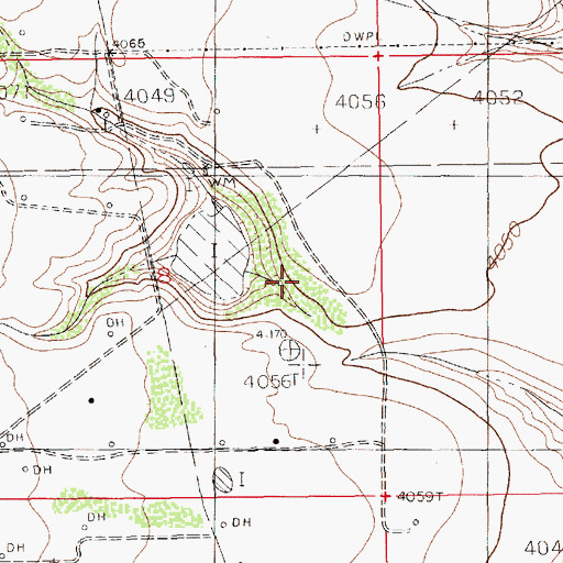 Topographic Map of 11747 Water Well, NM