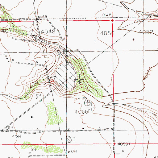Topographic Map of 13008 Water Well, NM